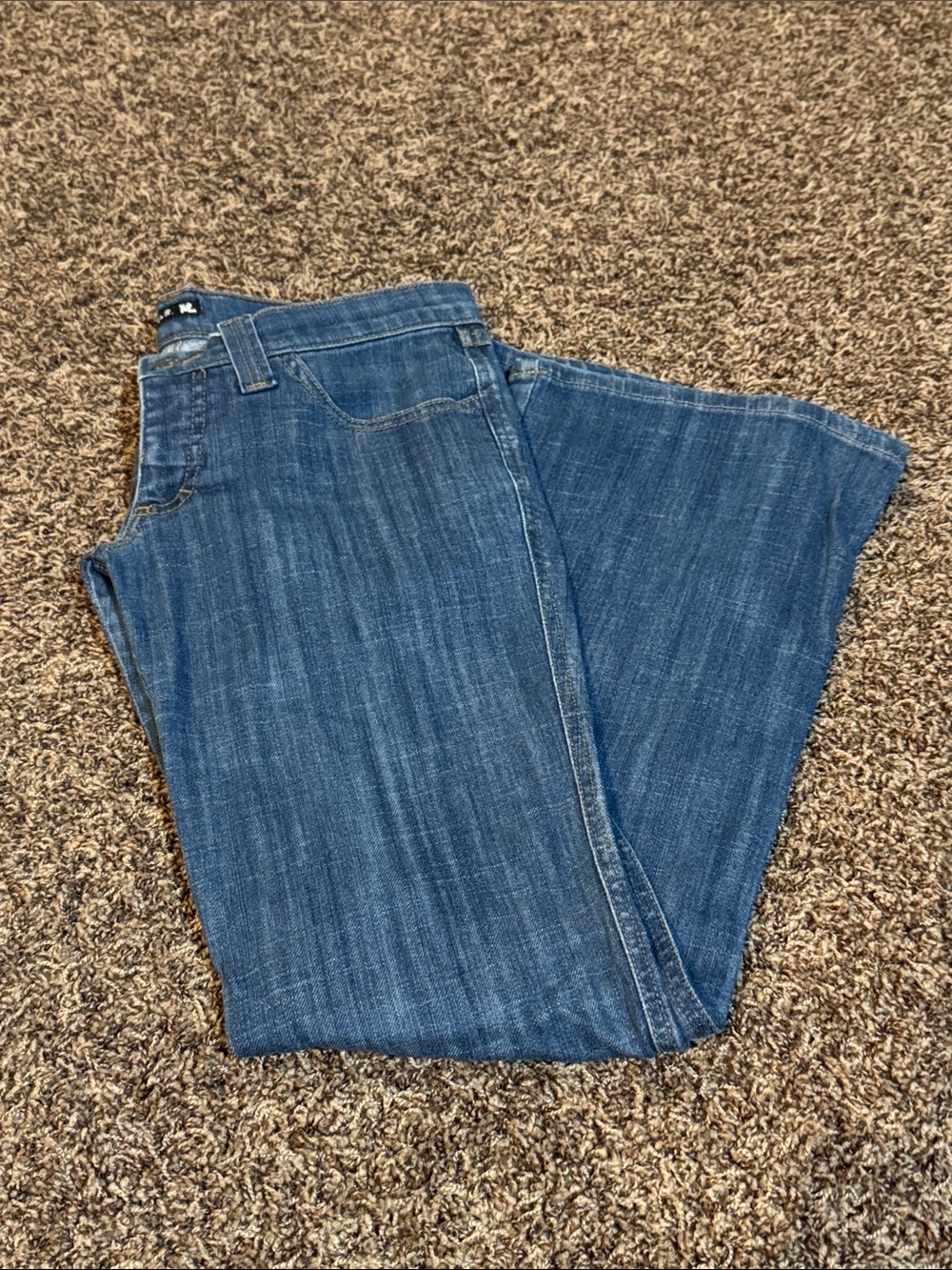 Frankie B. Women's Wide-Leg Jeans in Medium Blue